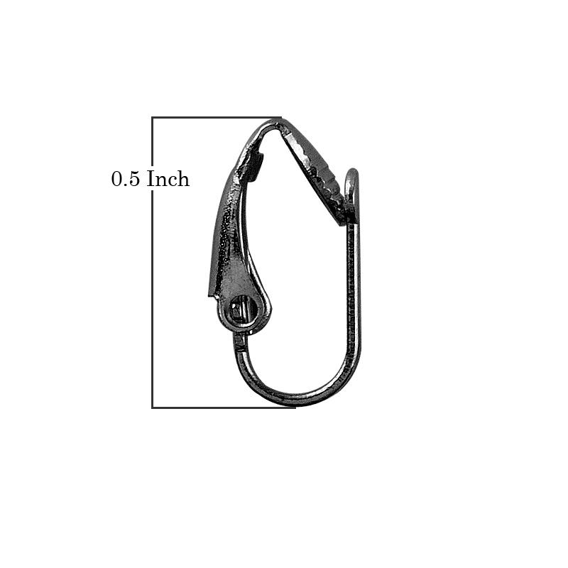 Black Rhodium Overlay Leverback Earwire Jewelry Finding Handcrafted In India
