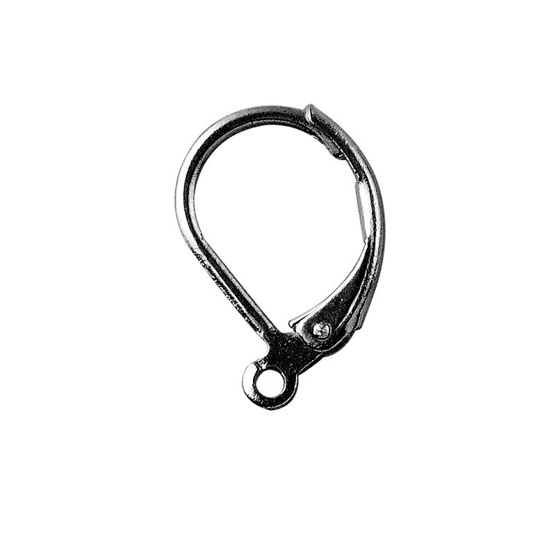 Black Rhodium Overlay Round Leverback Earwire Jewelry Finding Handcrafted In India