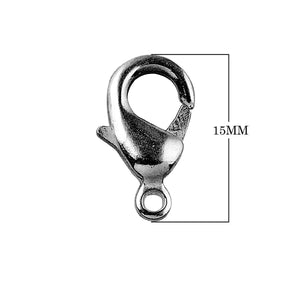 Black Rhodium Overlay Lobster Clasp Jewelry Finding Handcrafted In India