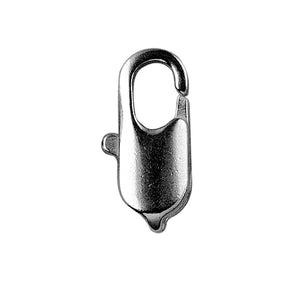 Black Rhodium Overlay Rectangular Lobster Clasp Jewelry Finding Handcrafted In India