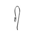 Black Rhodium Overlay Long Curve Ball Earwire Jewelry Finding Handcrafted In India