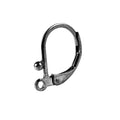Black Rhodium Overlay Leverback Earwire Jewelry Finding Handcrafted In India