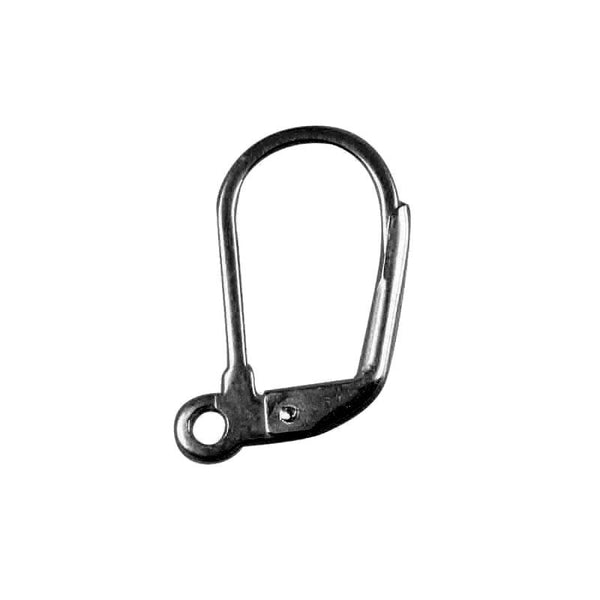 Black Rhodium Overlay Leverback Earring Finding Jewelry Component Handcrafted In India