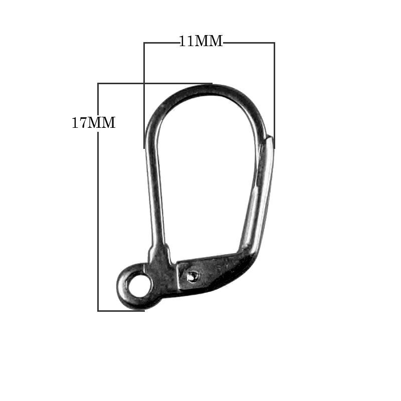 Black Rhodium Overlay Leverback Earring Finding Jewelry Component Handcrafted In India