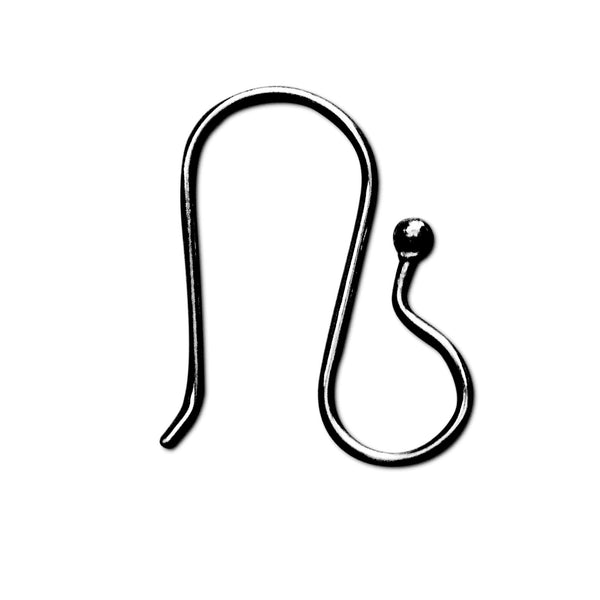 Black Rhodium Overlay Classic French Hook Earwire Jewelry Finding Handcrafted In India