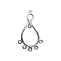 Black Rhodium Overlay Infinity Teardrop Connector Link Jewelry Finding Handcrafted In India