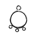 Black Rhodium Overlay Round Connector Link Jewelry Finding Handcrafted In India