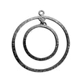 Bulk Black Rhodium Overlay Over Copper jewelry findings featuring a textured double hoop earring focal for professional manufacturing.