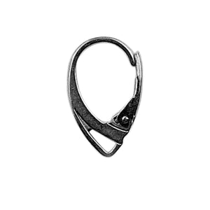 Black Rhodium Overlay Leverback Earwire Jewelry Finding Handcrafted In India