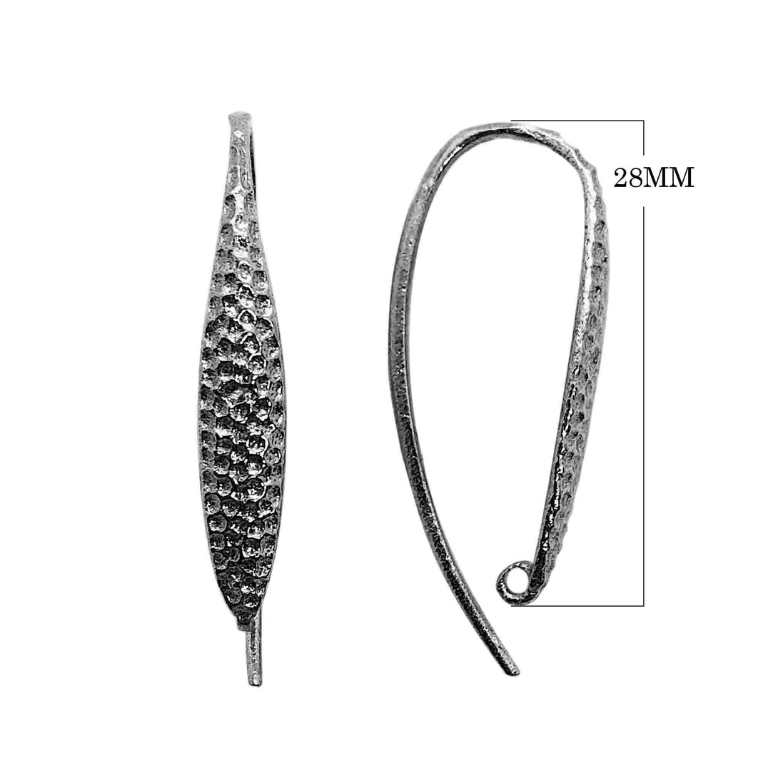 FR-198 Black Rhodium Overlay Earwire Beads Bali Designs Inc 