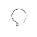 Black Rhodium Overlay Classic Round Earwire Jewelry Component Handcrafted In India