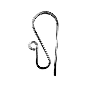 Black Rhodium Overlay Artistic Spiral Earwire Jewelry Finding Handcrafted In India