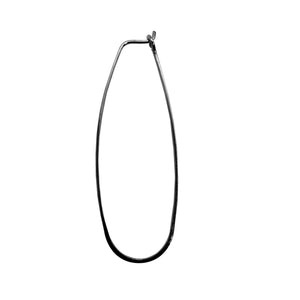 Black Rhodium Overlay Long Teardrop Hoop Earwire Jewelry Finding Handcrafted In India