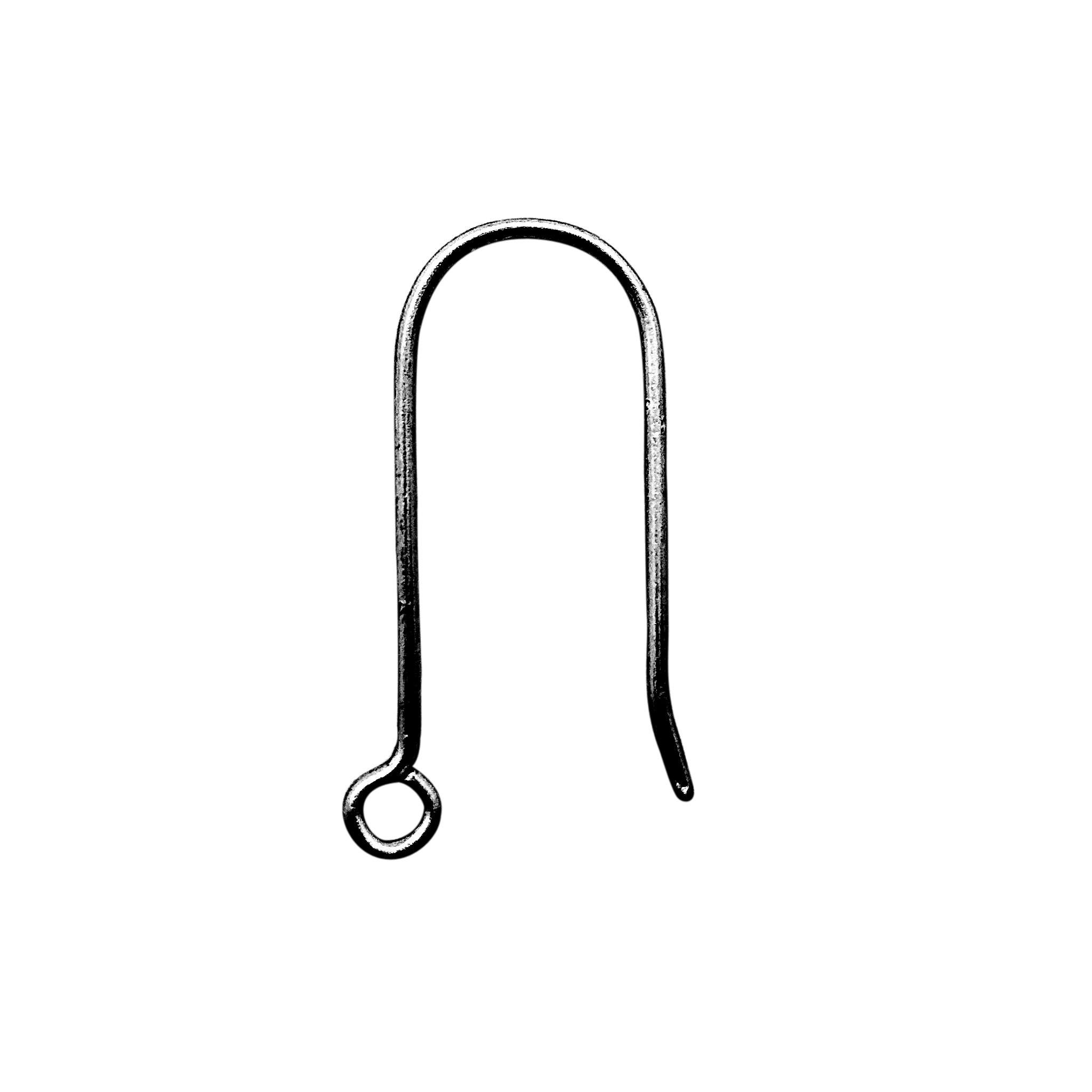 Black Rhodium Overlay U-Shape Earwire Jewelry Finding Handcrafted In India