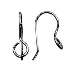 Black Rhodium Overlay Round Loop Earwire Jewelry Finding Handcrafted In India