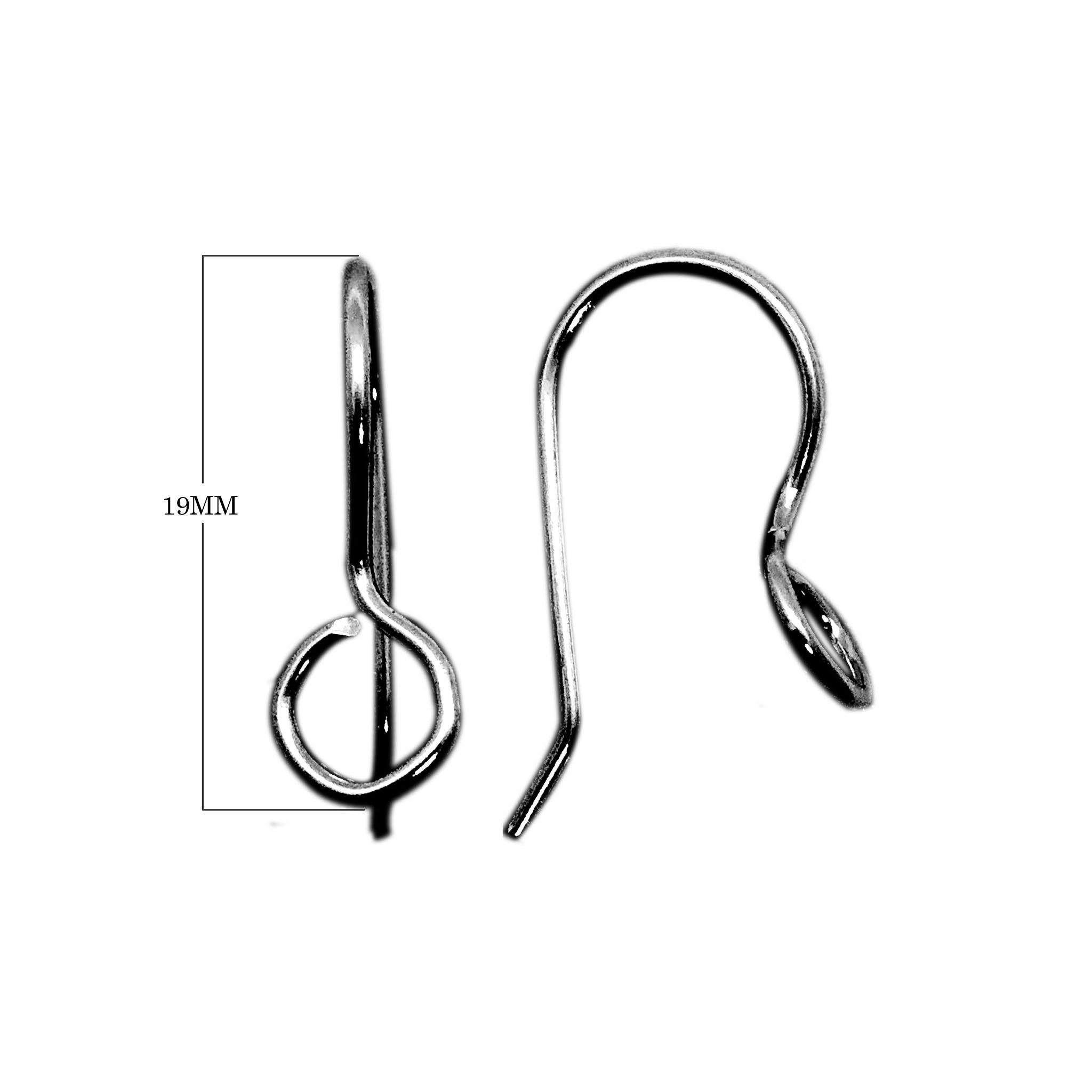 Black Rhodium Overlay Round Loop Earwire Jewelry Finding Handcrafted In India