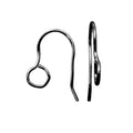 Black Rhodium Overlay Simple Loop Earwire Jewelry Finding Handcrafted In India