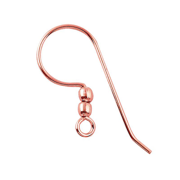 FRG-102 Rose Gold Overlay Earwire Beads Bali Designs Inc 