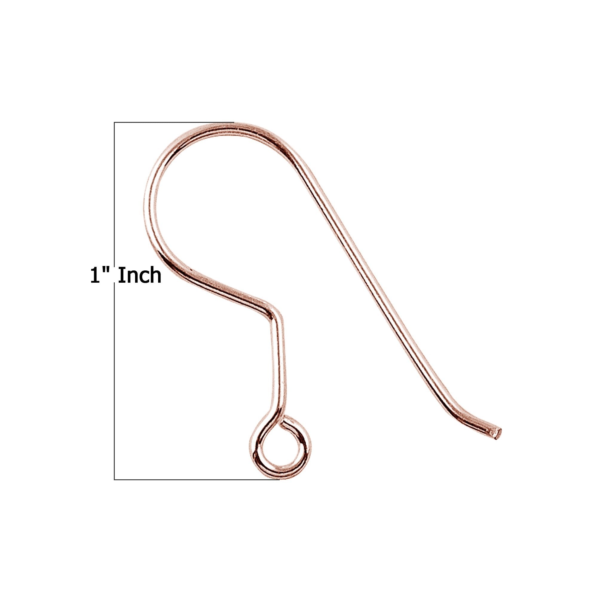 Rose Gold Overlay Plain Hook Earwire Jewelry Finding Handcrafted In India For Professional Jewelry Production
