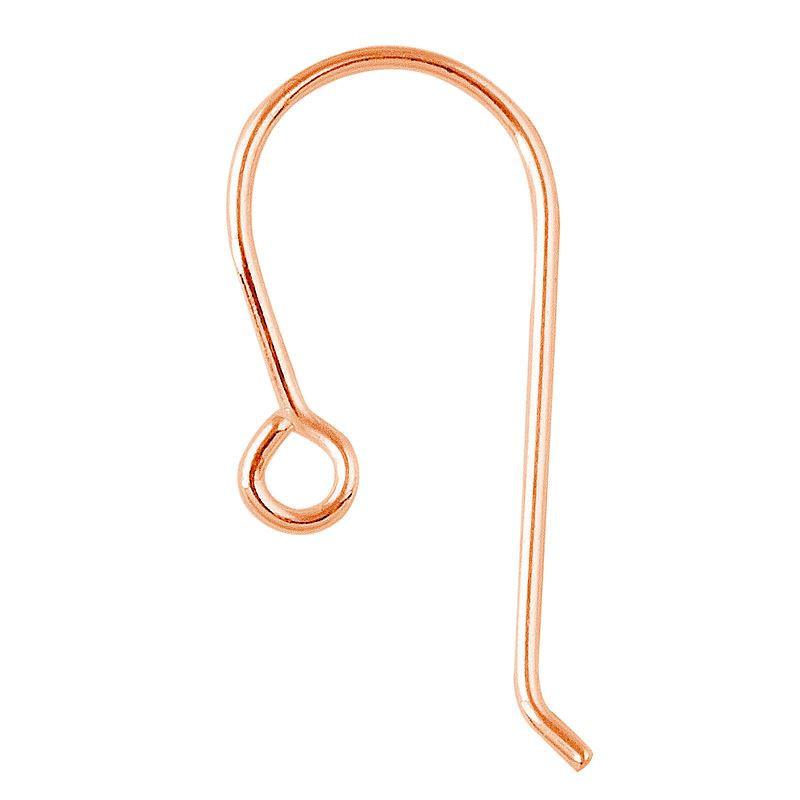 Rose Gold Overlay Plain Loop Earwire Jewelry Finding Handcrafted In India For Professional Jewelry Production