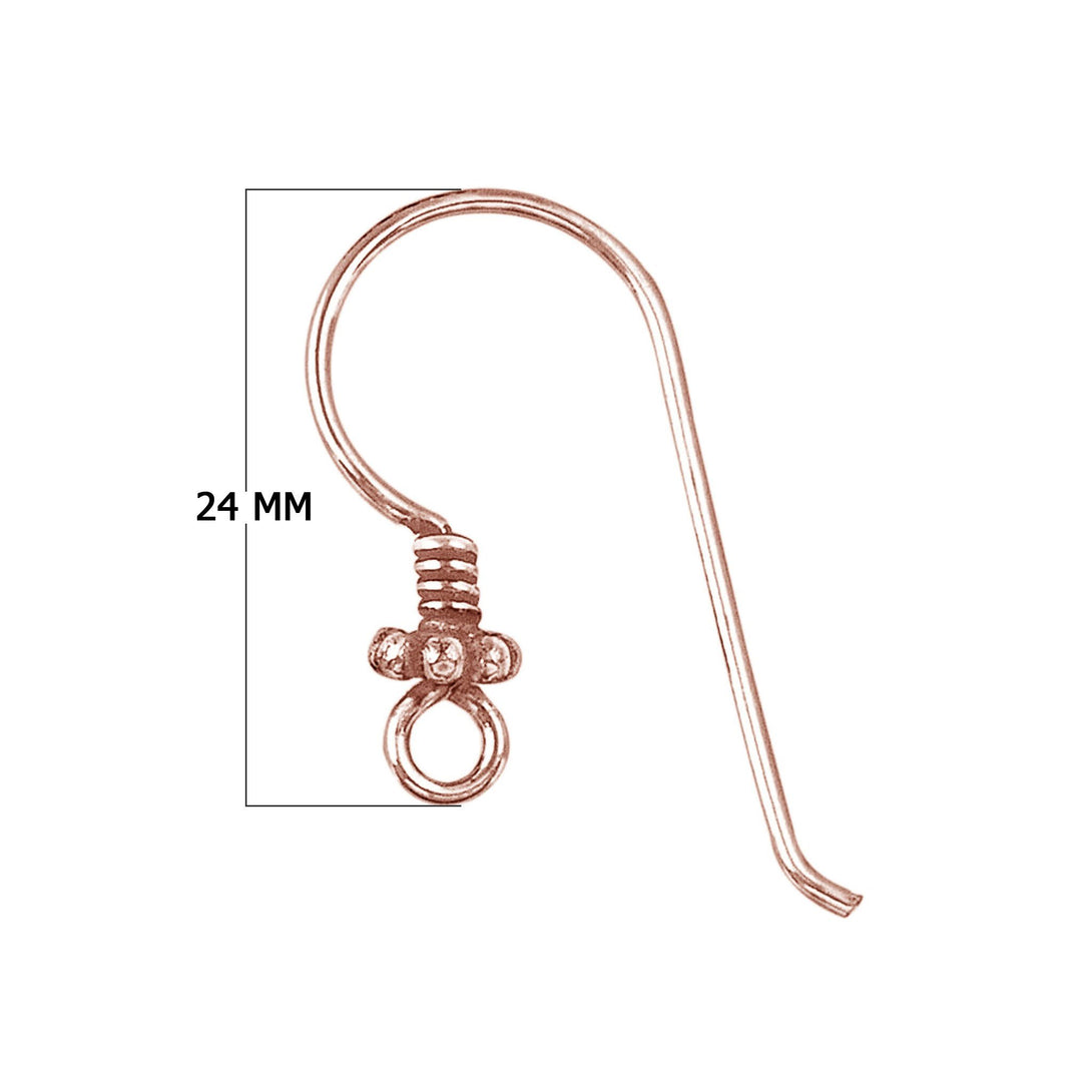FRG-108 Rose Gold Overlay Earwire Beads Bali Designs Inc 