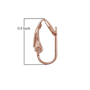 Rose Gold Overlay Clip-Style Lever Earwire Jewelry Finding Handcrafted In India For Professional Jewelry Production