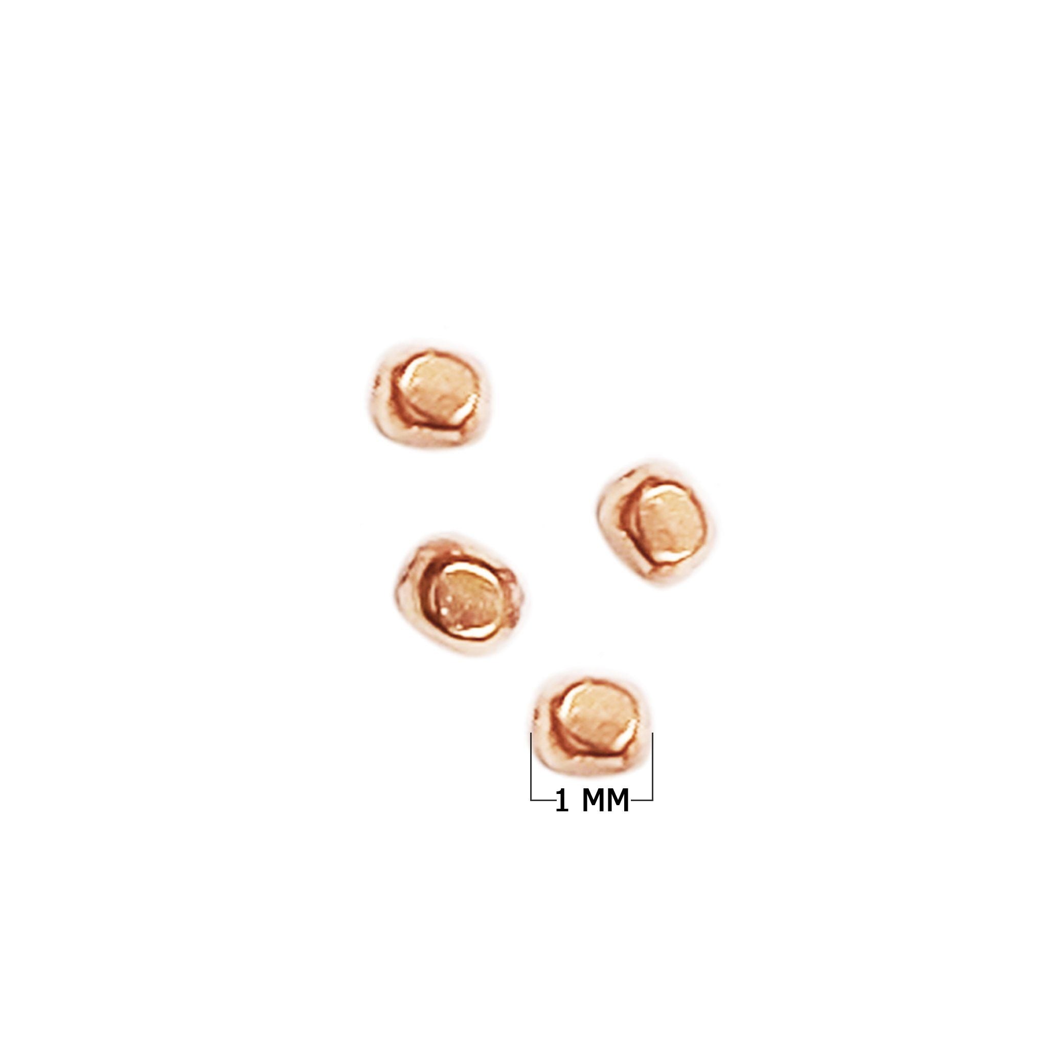 Rose Gold Overlay Tiny Spacer Beads Handcrafted In India For Professional Jewelry Production