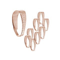 Rose Gold Overlay Textured Bail Connectors Handcrafted In India For Professional Pendant And Charm Jewelry Production