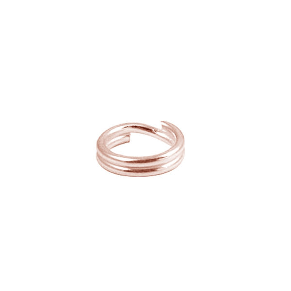FRG-132-5MM Rose Gold Overlay Round Split Ring Beads Bali Designs Inc 