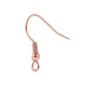 Rose Gold Overlay Coil Ball Hook Earwire Handcrafted In India For Professional Jewelry Production
