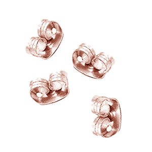 Rose Gold Overlay Butterfly Earring Backs Handcrafted In India For Professional Jewelry Production