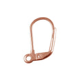 Rose Gold Overlay Leverback Earring Finding Handcrafted In India For Professional Jewelry Production