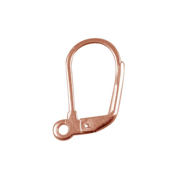 Rose Gold Overlay Leverback Earring Finding Handcrafted In India For Professional Jewelry Production