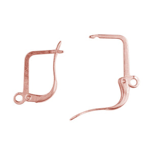 Rose Gold Overlay Open-Frame Leverback Earwire Handcrafted In India For Bulk Jewelry Production