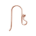 Rose Gold Overlay Hook Earwire With Ball Accent Handcrafted In India For Bulk Jewelry Assembly