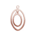 Rose Gold Overlay Textured Double Oval Connector Handcrafted In India For Bulk Jewelry Making