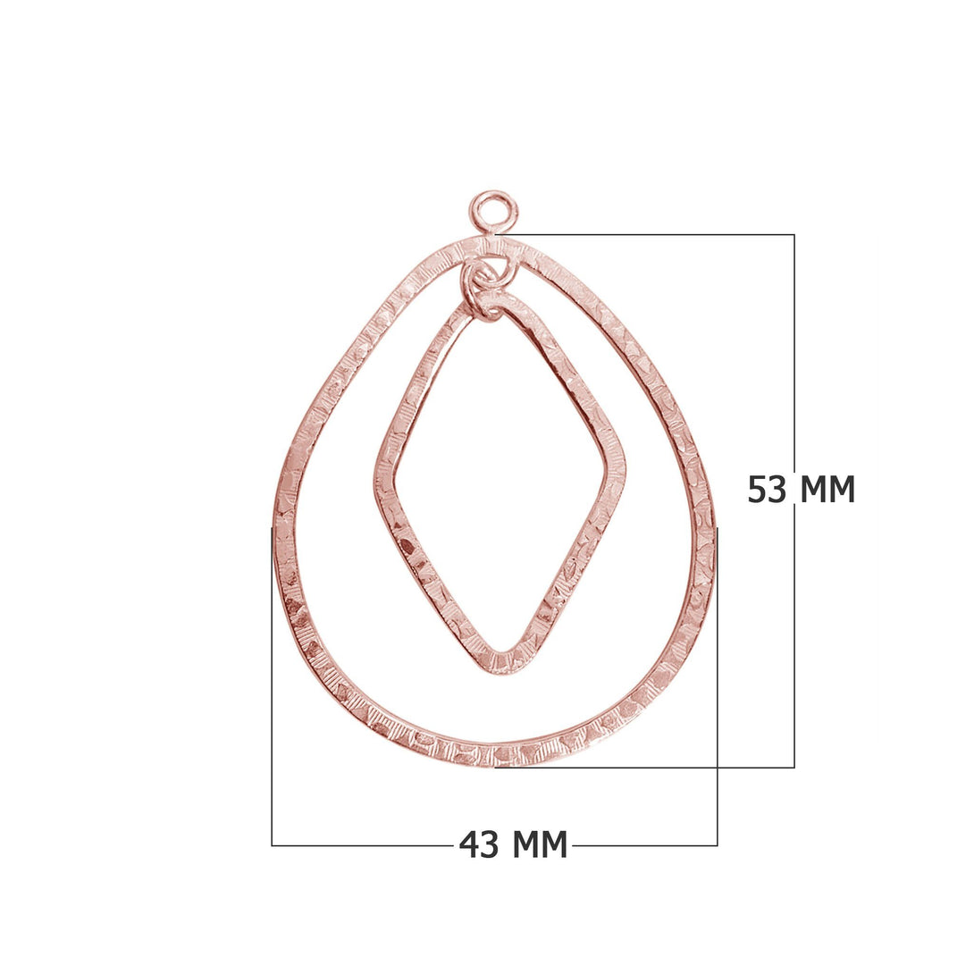 FRG-165 Rose Gold Overlay Chandelier Earring Finding Beads Bali Designs Inc 