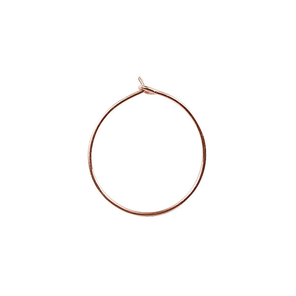 FRG-174-30MM Rose Gold Overlay Circle Shape Earwire Beads Bali Designs Inc 