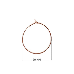 Rose Gold Overlay Round Hoop Earwire Handcrafted In India For Jewelry Making