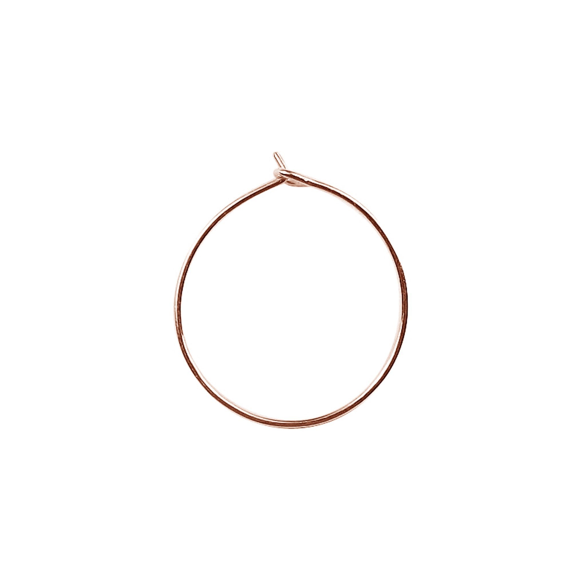 Rose Gold Overlay Round Hoop Earwire Handcrafted In India For Jewelry Making