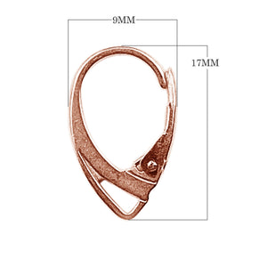 Rose Gold Overlay Leverback Earwire Handcrafted In India For Jewelry Making