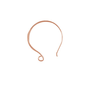 Rose Gold Overlay Round Loop Earwire Handcrafted In India For Jewelry Making