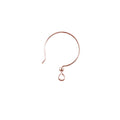 Rose Gold Overlay Hoop Earwire With Loop Handcrafted In India For Jewelry Making