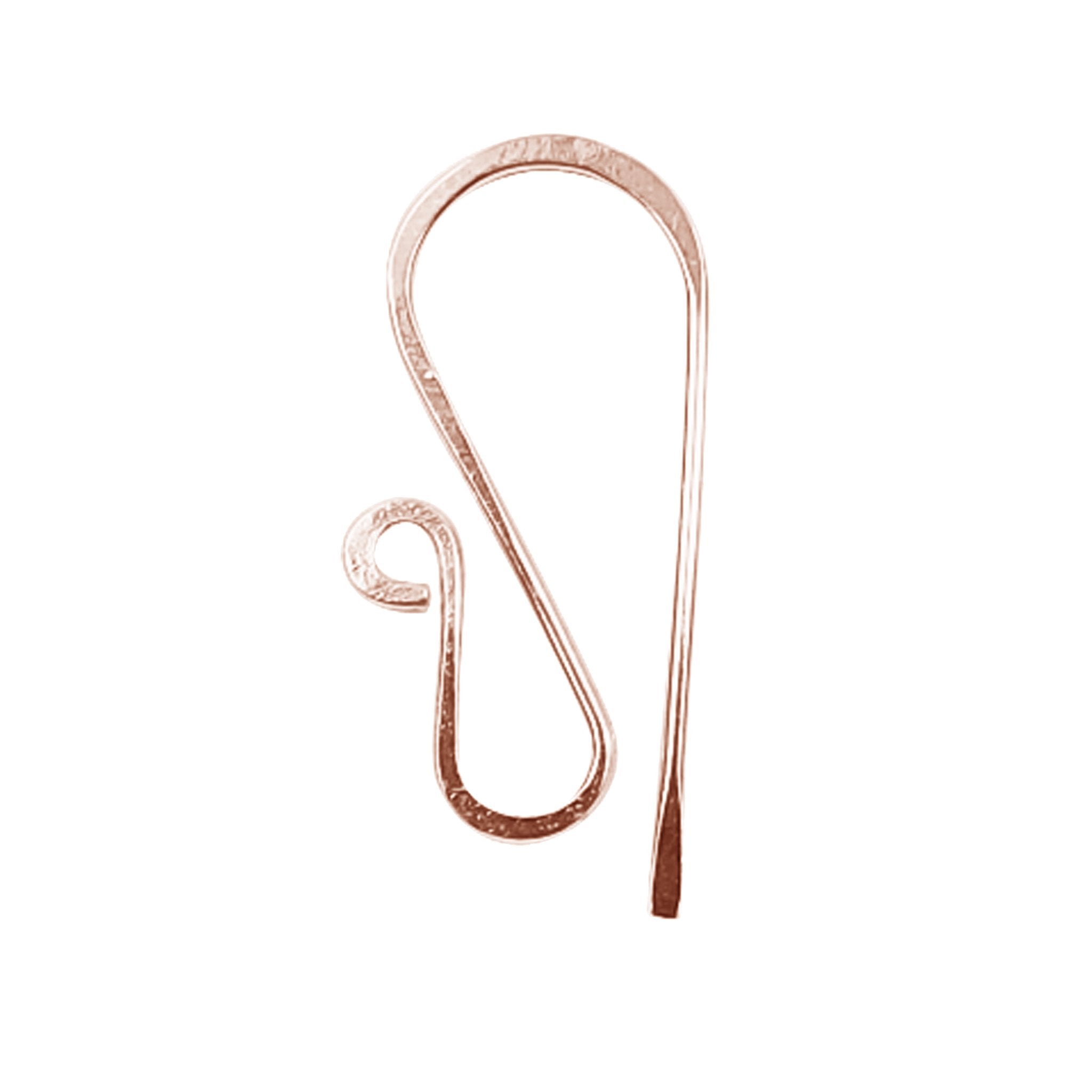 Rose Gold Overlay S-Hook Earwire Handcrafted In India For Jewelry Making