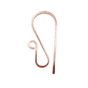 Rose Gold Overlay S-Hook Earwire Handcrafted In India For Jewelry Making