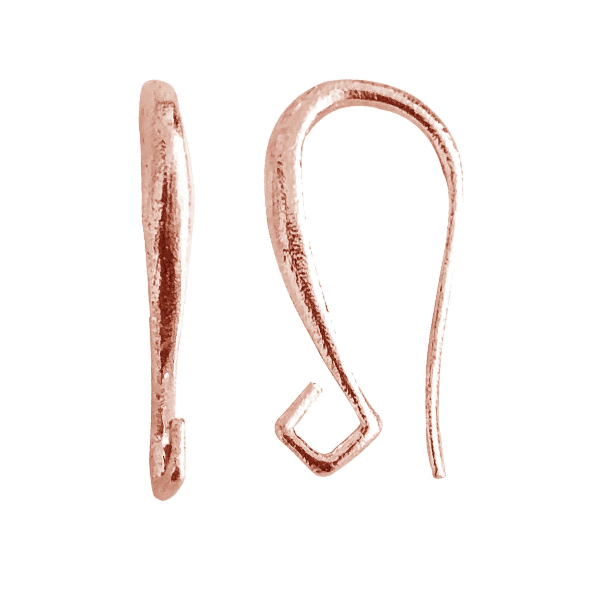 Rose Gold Overlay Angular Hook Earwire Handcrafted In India For Jewelry Making