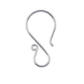 Silver Overlay Classic Earwire for jewelry making with smooth polished finish