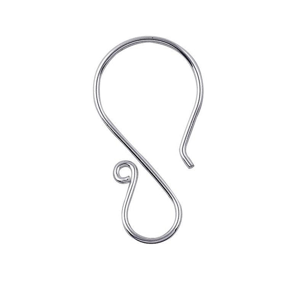 FSF-100-32MM Silver Overlay Earwire 'S' Shape These Open Hook Earrings have smooth clean lines with a modern feel Beads Bali Designs Inc 