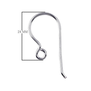 Silver Overlay Loop Earwire for jewelry making with smooth polished finish