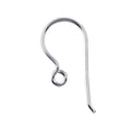 Silver Overlay Loop Earwire for jewelry making with smooth polished finish